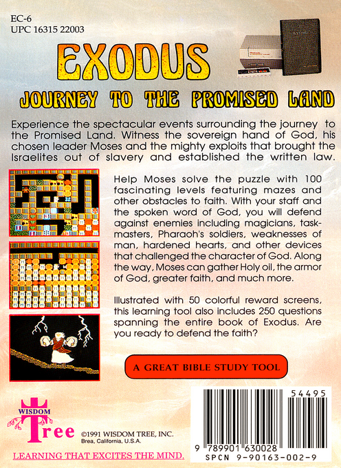 Exodus : Journey To The Promised Land (Homebrew) — Box back